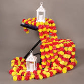 5 Pcs Wall Decor Marigold Garland Hangings, Wedding Party Mantle Decoration, Gift For Wedding Garland, Festival Decoration,Home Decor Gift